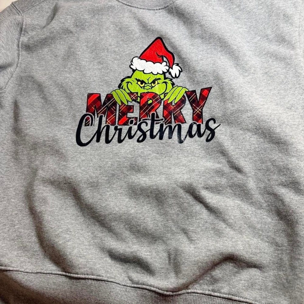 Gray grinch sweater size M